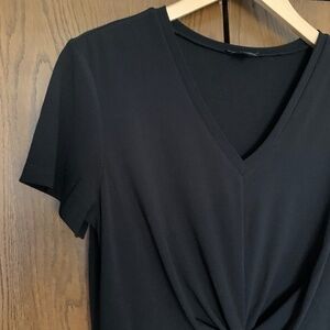 {Halogen} Faux Tie Front Top